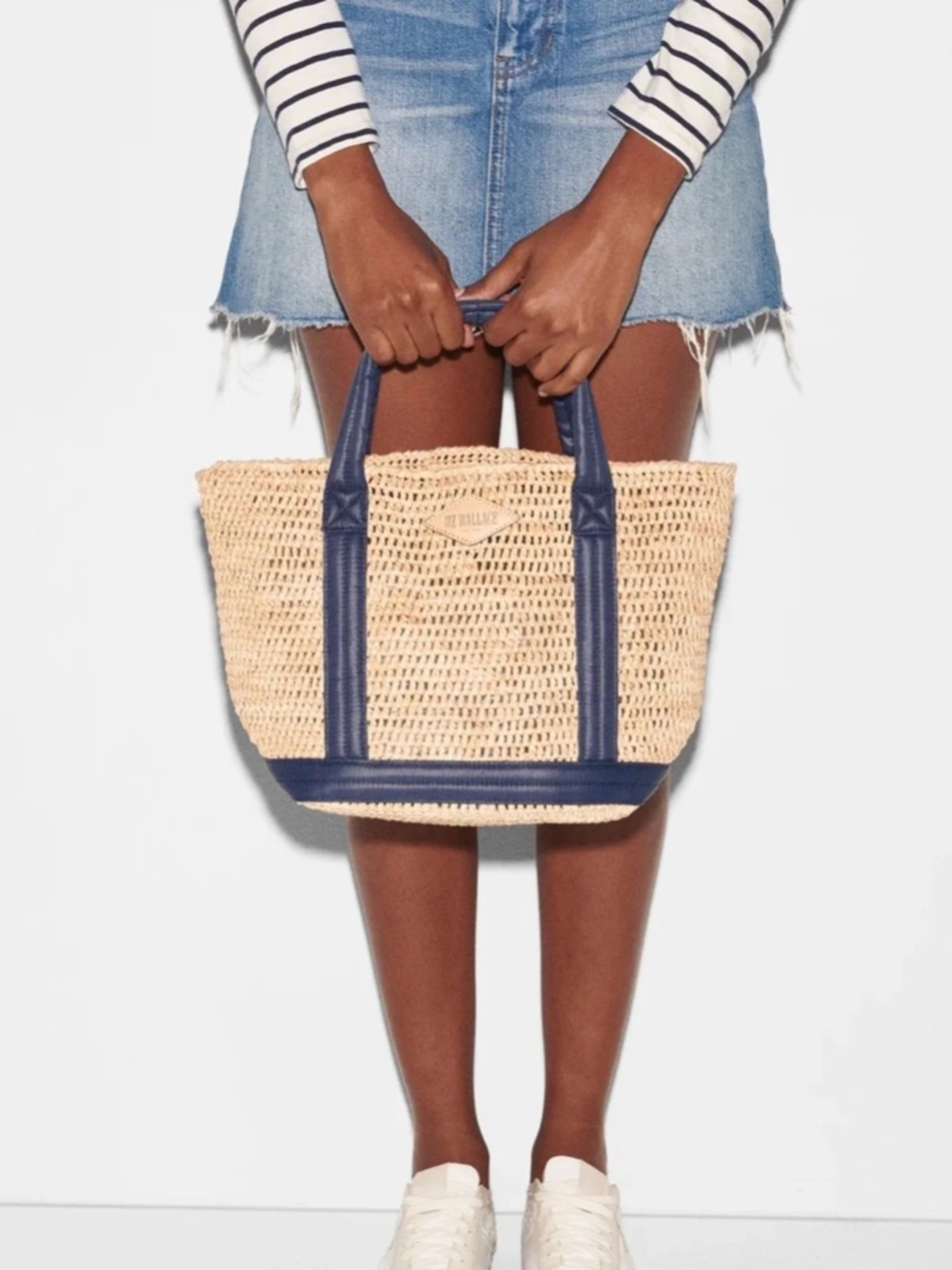 MZ WALLACE Tote Raffia | Navy NWOT - Picture 1 of 10